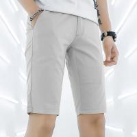 Pantalones Cortos Blancos para Hombre Ropa de Verano Informal, Estilo Coreano en Moda, Algodón Puro, Diseño Sólido, Tendencias - details 2