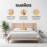 Cabecera de cama de 150 Modelo Osaka |   Cabezal de palillado de madera - details 1