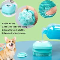 Cepillo de baño para perros y gatos, de silicona suave, de goma, para el cuidado de mascotas, dispensador de champú, cepillos para cachorros, gatos, ducha, aseo de pelo, limpieza, estropajo para perros de pelo corto, gatos, ducha, color rosa - details 3