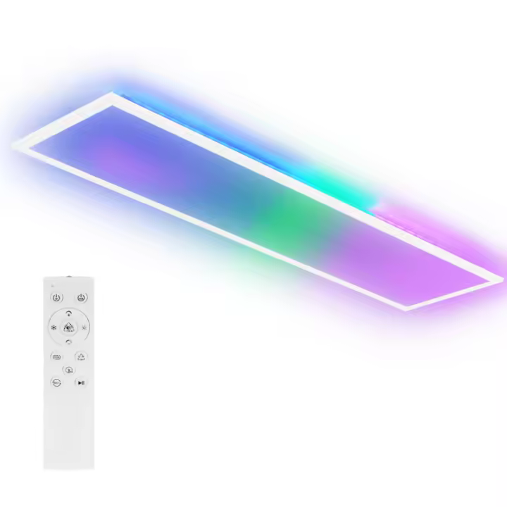 CBJKTX Panel LED 120x30 Luz de techo larga regulable Luz de techo plana RGB Oficina que cambia de color con control remoto 36W 3000K-6500K - 1