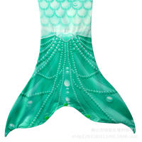 Conjunto de bikini de traje de baño de sirena de tres piezas, cola de sirena con aletas - details 16