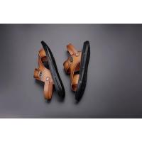Sandalias de verano para hombre, cómodas sandalias de cuero con plataforma para exteriores, suela suave antideslizante, zapatos informales de trekking para verano, zapatos de playa para niño - details 14