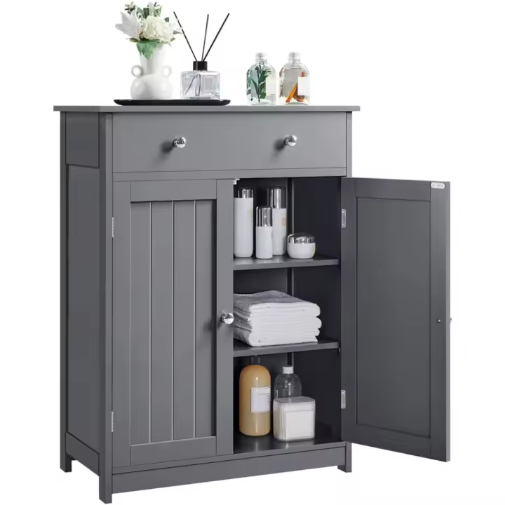 Auxiliar Tres Niveles Columna Cuarto Cajonera Mara Lacada 60x30x80cm Blanco - 1