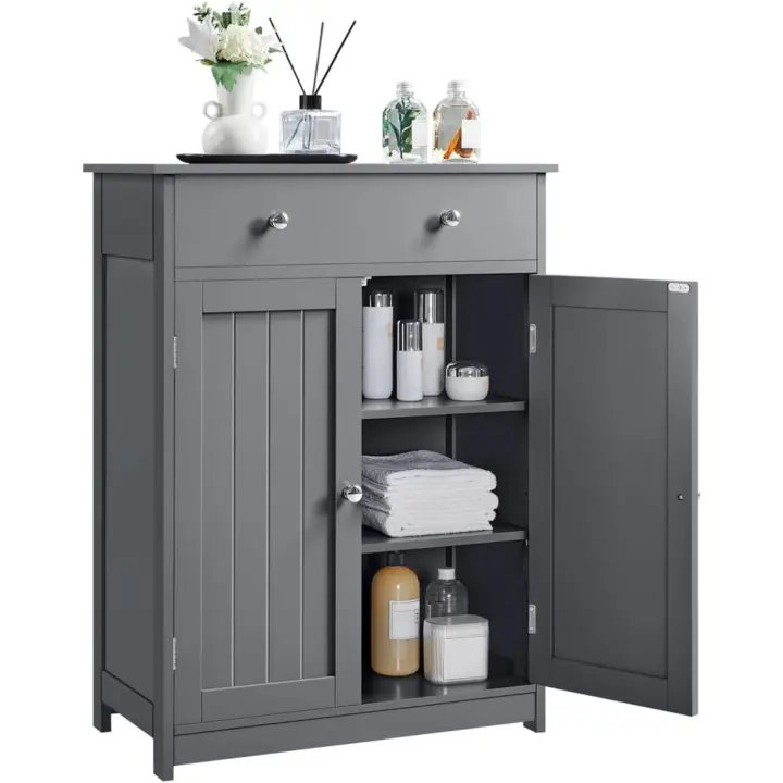 Auxiliar Tres Niveles Columna Cuarto Cajonera Mara Lacada 60x30x80cm Blanco - 1