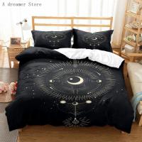 Juego de Ropa de Cama con Estampado de Sol y Luna Negra: Funda de Edredón Sábana Bohemia para Adultos Tamaño Twin Queen King - details 9