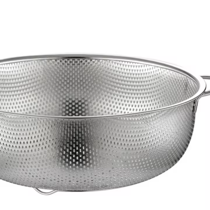 Cestas de red colador de malla fina de acero inoxidable multiusos con asas, Base de descanso, juego de colador, suministros de cocina - 1