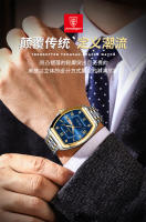 Reloj suizo nuevo para hombre, reloj de cuarzo con forma de barril de vino luminoso a prueba de agua. - details 3