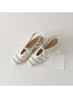 Sandalias de punta hueca con trenza francesa, hebilla y lazo, tacón grueso, estilo romano para mujer - details 4