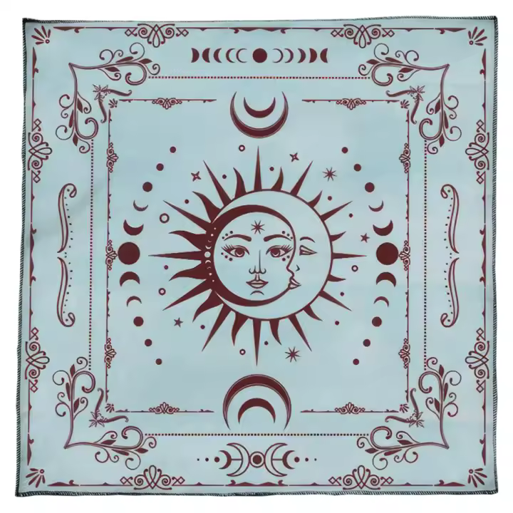 Mantel de Altar de Mezcla de Tarot y Luna Estilo Boho para Decoración Espiritual - 1