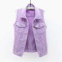 Chaleco Sin Mangas de Moda para Mujer Primavera-Otoño 2025 Chaleco Cowboy de Un solo Pecho Estilo Coreano Dulce y Corto - details 28