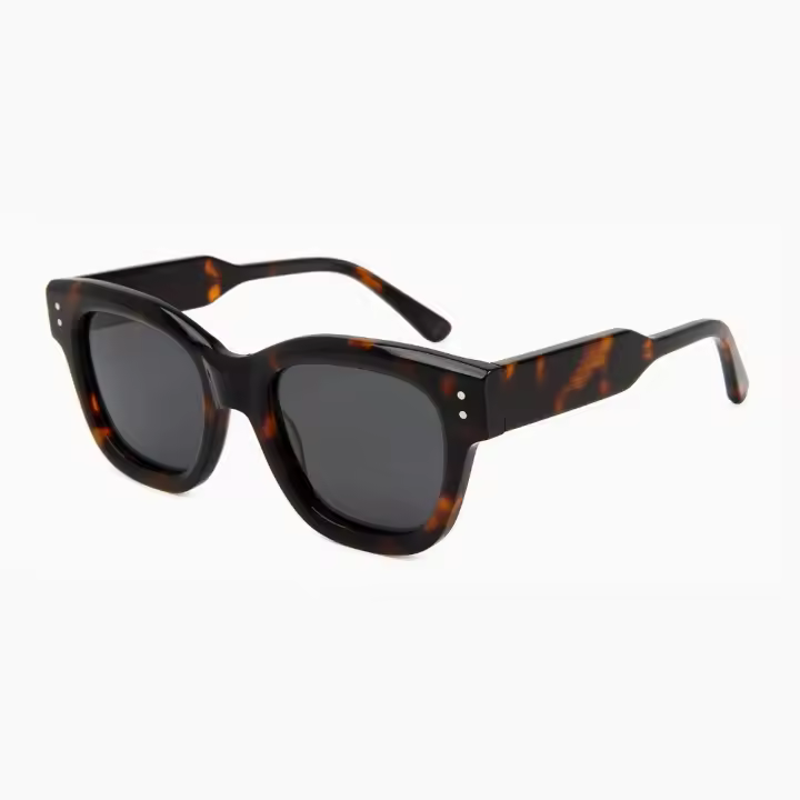 Gafas de sol de montura grande para mujer con montura negra retro Gafas de sol de tablero a prueba de rayos UV - 1