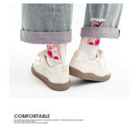 Zapatos De Placa Base Gruesa De Moda, Nuevos Deportes Casuales Transpirables Pequeños Zapatos Blancos - details 9