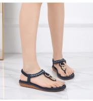Sandalia Plana Mujer 2025 Boho Chic con Hebillas Metálicas de Lujo - Zapatos de Verano Cómodos para Playa, Fiesta y Diario, Moda Primavera-Verano Elegante - details 13