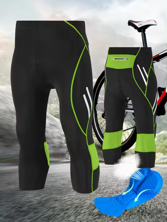 Pantalones de ciclismo para hombres: acolchados, de secado rápido y transpirables, leggings pantalones para comodidad y rendimiento - 1