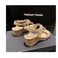 Sandalias de Mujer 2025 - Plataforma Boho con Flores y Strass, Chanclas de Playa Transpirables (Zapatos Verano Mujer, Sandalias Deportivas de Lujo) - details 28