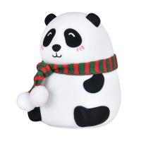 Lámpara de mesita de noche de silicona de dibujos animados para niños, luz nocturna de Panda colorida, recargable por USB para niños, bebé, dormitorio, regalo de envío directo - details 1