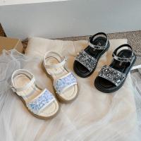 Sandalias de verano para niña, zapatos de princesa con lentejuelas brillantes, versátiles, a la moda, para vacaciones, 2024 - details 1