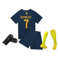 Riad visitante 23-24 Partido Azul real No. 7 Conjunto de uniforme de fútbol de club Jersey para niños Talla 14-30 No. - details 7