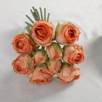 Ramo de rosas artificiales elegante y creativo, flores de rosas de seda hechas a mano de tacto Real, plantas falsas de plástico, decoración para el hogar y la Oficina - details 11