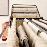 Tendedero Extensible Ultimate |   Alas laterales y varillas gruesas extensibles XXL |   Montaje súper fácil y rápido |   Hasta 30 metros de longitud de tendido I Menos marcas en la ropa I Color Negro - details 6