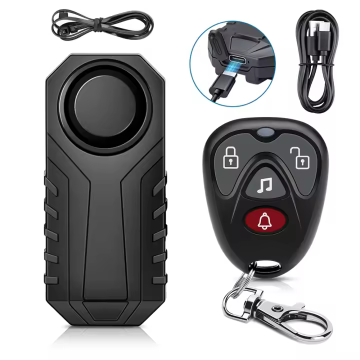 Elecpow-alarma de bicicleta recargable tipo C, sistema de alarma de bicicleta, resistente al agua IP65, 113dB, Control remoto, búsqueda, recordatorio de bocina inalámbrico - 1
