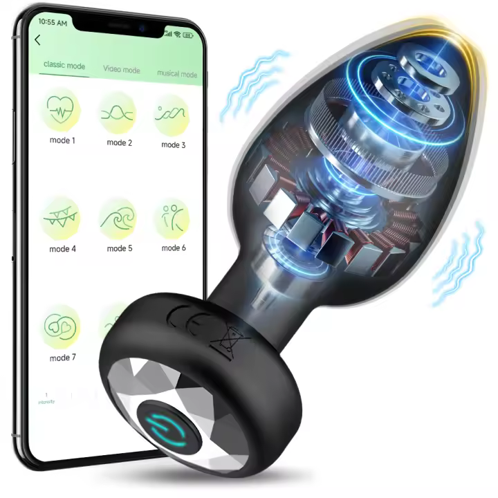 10 Modo de alta velocidad APP Control remoto Vibrador anal Butt Plug Masajeador de próstata masculino Masturbador femenino Juguetes sexuales para adultos para mujeres Hombres Gay - 1