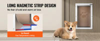 SucceBuy Solapa de repuesto para puerta de mascotas, 5,25" x 8,13", PVC grueso resistente a la intemperie con tira magnética larga para perros (pequeño) - details 3
