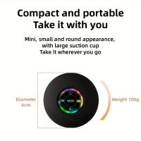 Altavoz Bluetooth, portátil e impermeable con ventosa, altavoz de baño compacto - details 8
