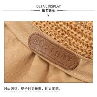 Sombrero para el sol versión coreana femenina alfabeto sombrero de cubo sombrero de paja tejido hueco grandes alerones espalda dividida tenedor sombrero para el sol playa protección solar - details 13