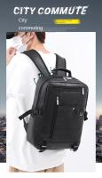 Bolso para hombres bolso Pu mochila de gran capacidad viaje de ocio bolso de computadora de embarque para hombres - details 1