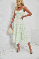 Vestido midi de satén con tirantes finos para mujer, abertura frontal, hueco - details 49