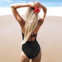 Traje de baño de una pieza con cordones en la espalda para mujer, Monokini Sexy con espalda descubierta, traje de baño 2023, ropa de playa para niñas, trajes de baño - details 1