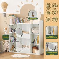 Libros y Juguetes Librería para niño Multifuncional con 6 estantes y 2 compartimentos 106 x 30 x 104 cm ES - details 3