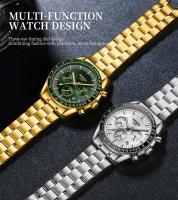 Reloj de Analógico de Acero Inoxidable NIBOSI para Hombres Cronómetro de Lujo Premium con Cara Grande Resistente al Agua Fecha y Hora - details 8