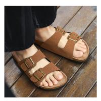 Zapatos De Hombre Cómodos De Cuero Para Playa Sandalias De Verano Moda 2024 Zapatos De Moda Para Hombres Sandalias De Madera Antideslizantes Tallas Reales - details 9