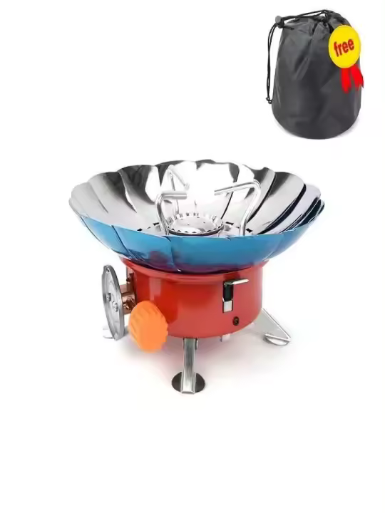 Estufa de Gas para Acampar Portátil a Prueba de Viento Quemador de Picnic con Bolsa de Advertencia de Senderismo 2800W Deportes y Exteriores - 1