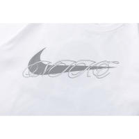 Camisetas Casuales de Verano para Hombres Algodón Puro, Cuello Redondo, Mangas Cortas, Nuevas Camisetas de Pareja con Estampados de Logotipo - details 2