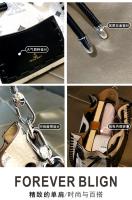 Bolso de mujer de marca de Hong Kong, impreso, de cuero genuino, bolso de cubo versátil de moda2025Nueva Bolsa Casual para Mujeres de Viaje al Aire Libre - details 1