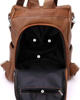 Mochila de Cuero Impermeable Antirrobo para Mujer, Bolso de Hombro, Mochila Escolar, Pequeño, informal, Bandolera - details 1