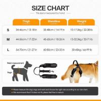 Eslinga ajustable para perros para patas traseras, tiras reflectantes, cinturón auxiliar, arnés de elevación para perros, sujeción para pierna trasera, mango resistente - details 0