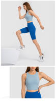 Sujetador Deportivo de Alta Cintura SHINBENE con Cojín para Mujeres Estilo Chaleco Inalámbrico para Gimnasio y Entrenamiento Tipo Tank Top con Sujetador Incorporado - details 0