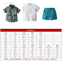 Ropa de verano para niños, camisas de manga corta estampadas, camisetas para bebés, conjunto informal de tres piezas, festival del Agua con salpicaduras - details 30