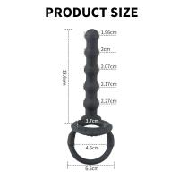 Leten Juguetes Dildo de Masaje Prostalítico de Silicona con Anillo Doble para Mujeres y Parejas - details 3
