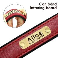 Juego Collar correa perro PU, collares cuero liso, suaves duraderos, de 5 pies, ustables para perros pequeños y medianos - details 2