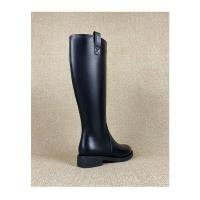 Nuevas Botas De Cuero De Terciopelo De Otoño E Invierno Para Mujer, Botas Elásticas, Botas Planas - details 3