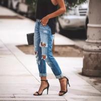 Vaqueros ajustados retro de moda para mujer. - details 2
