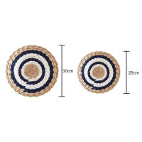 Decoración de Pared de Tejido de Césped de Ratán Boho Cesta de Pared Tejida de Artículos de Hogar - details 2