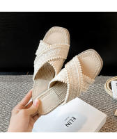 Sandalias De Pescador Tejidas Con Hierba Verano Para Mujer Nuevo Plano Sanya Nicho De Vacaciones De Viaje Zapatos Romanos Franceses - details 14