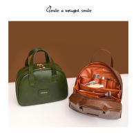 Bolsa de maquillaje Vintage de cuero encerado para mujer, gran capacidad, moderna, de alta gama, bolsa de almacenamiento portátil para el cuidado de la piel, novedad de 2025 - details 32