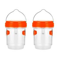 Trampas de abejas de carpintero para exteriores, trampas de avispas para colgar al aire libre, atrapamoscas de abeja, naranja para jardín exterior - details 0